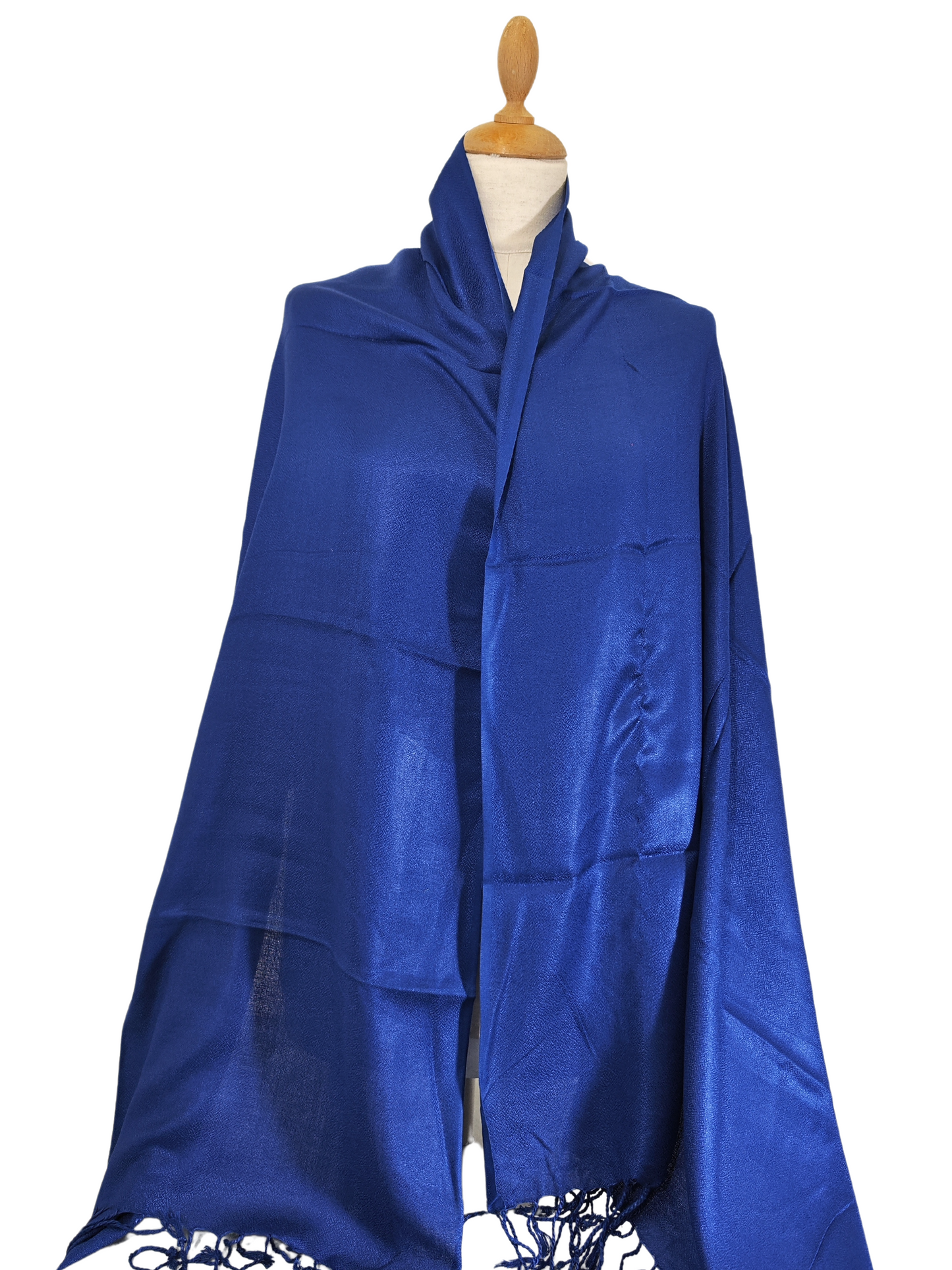 Elegant Royal Blue Silk Shawl with a soft, luxurious feel and a vibrant, Royal Blue Elegant Blue Unisex Women Autumn