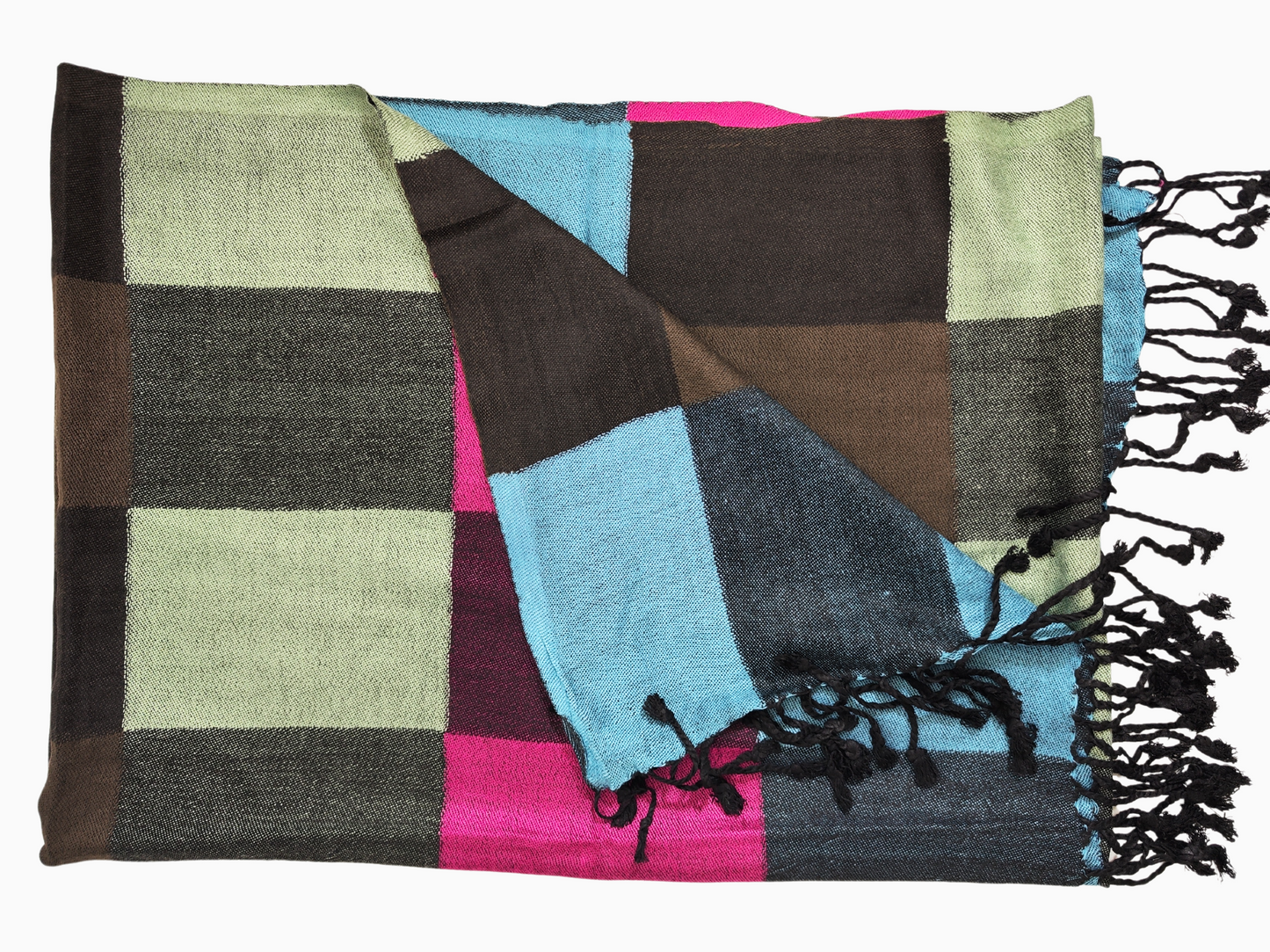 Bold and Bright: This vibrant, striped shawl Wool Blend Shawl- Multi Colored Unisex Gift