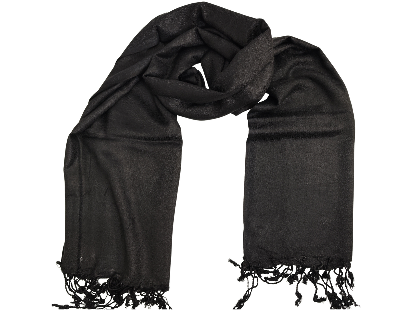 Elegant Black Silk blend Shawl Evening Wear Autumn Collection Unisex