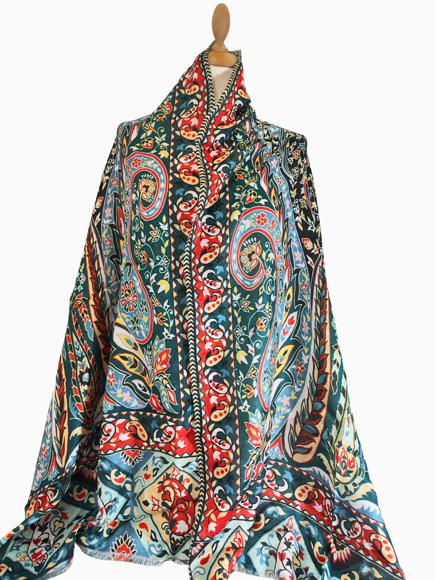 Silk and Cotton blend Stole-Scarf-Wrap in metallic Multi Colour Autumn collection 2024