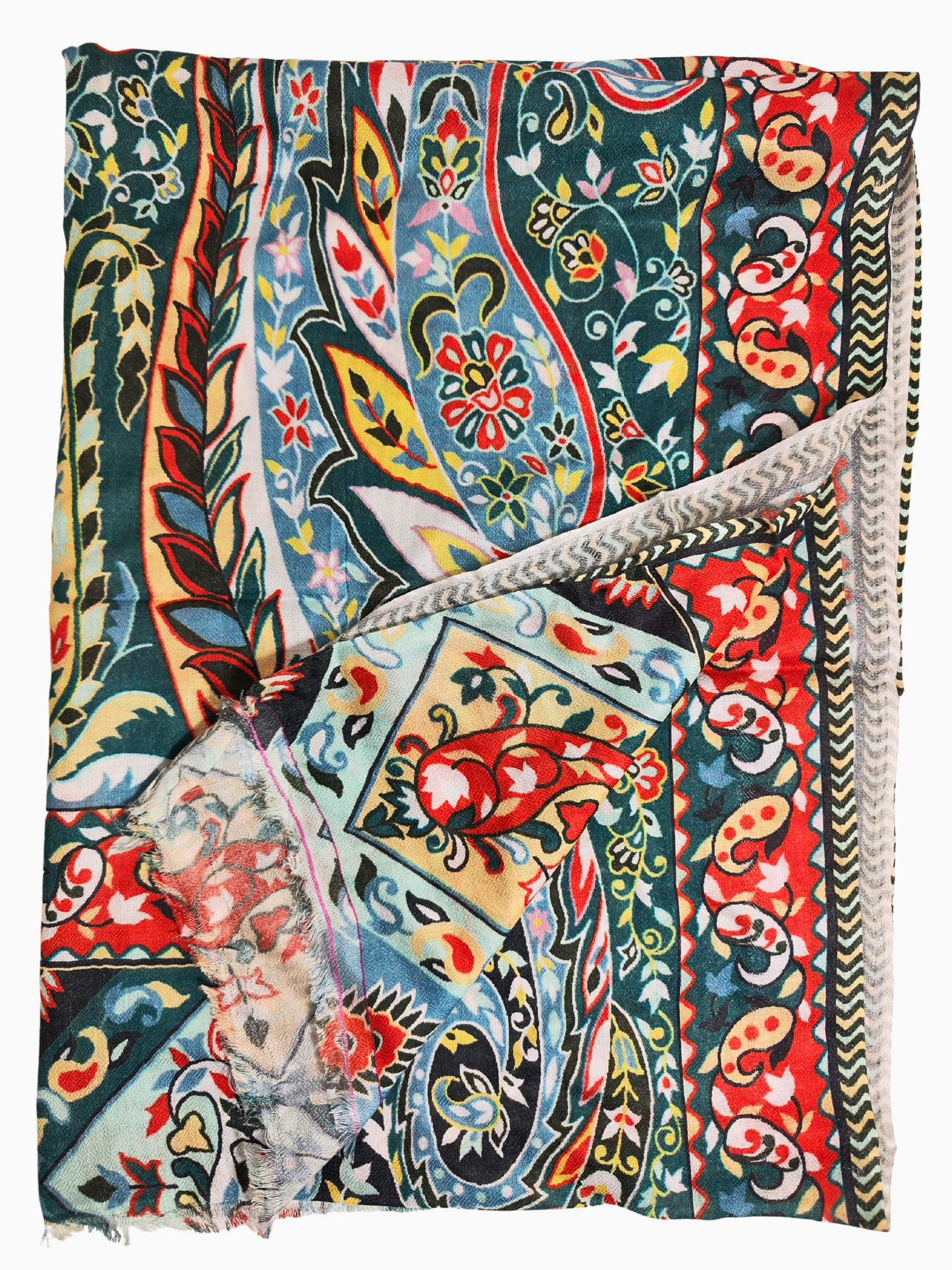 Silk and Cotton blend Stole-Scarf-Wrap in metallic Multi Colour Autumn collection 2024