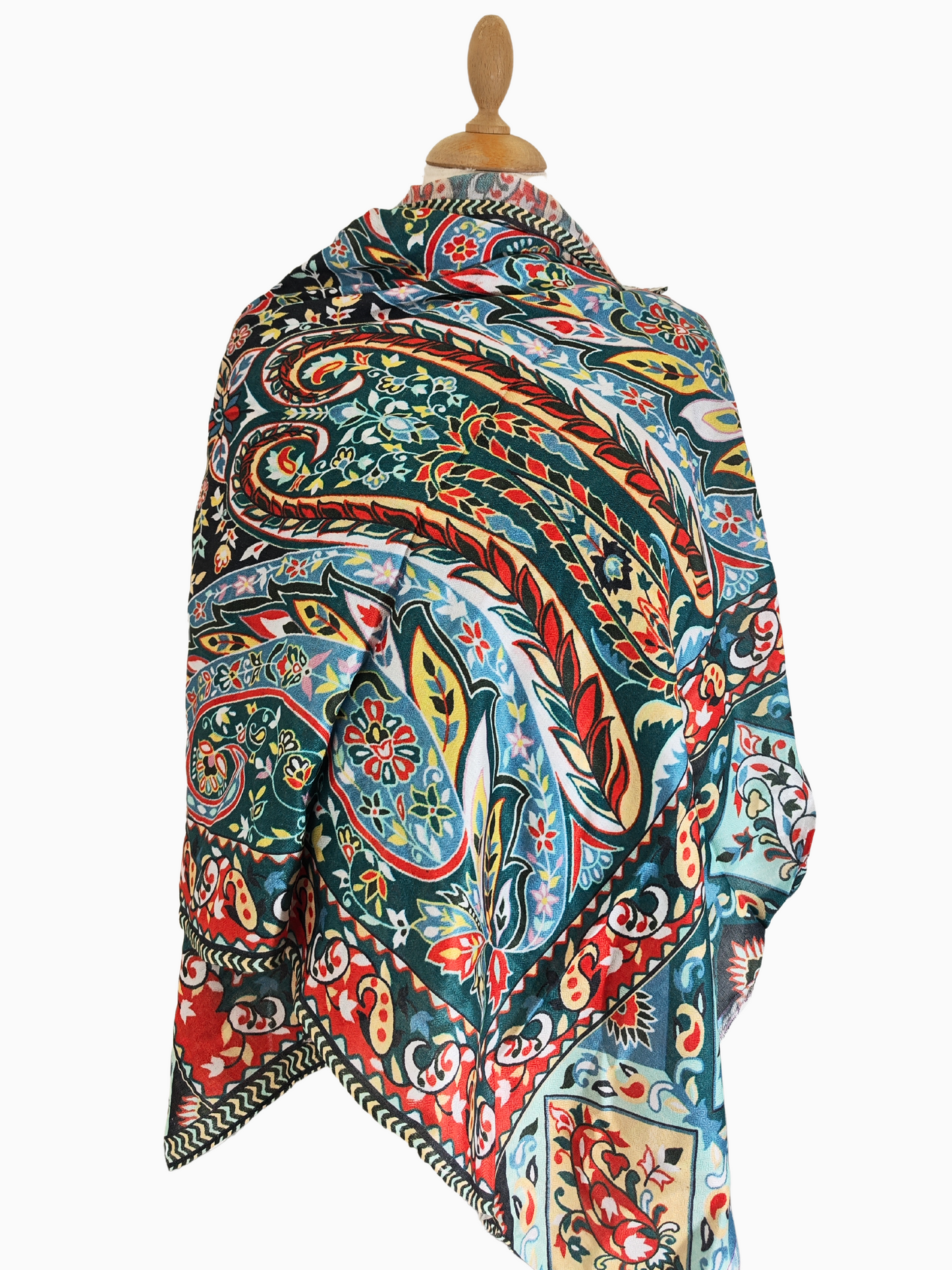 Silk and Cotton blend Stole-Scarf-Wrap in metallic Multi Colour Autumn collection 2024