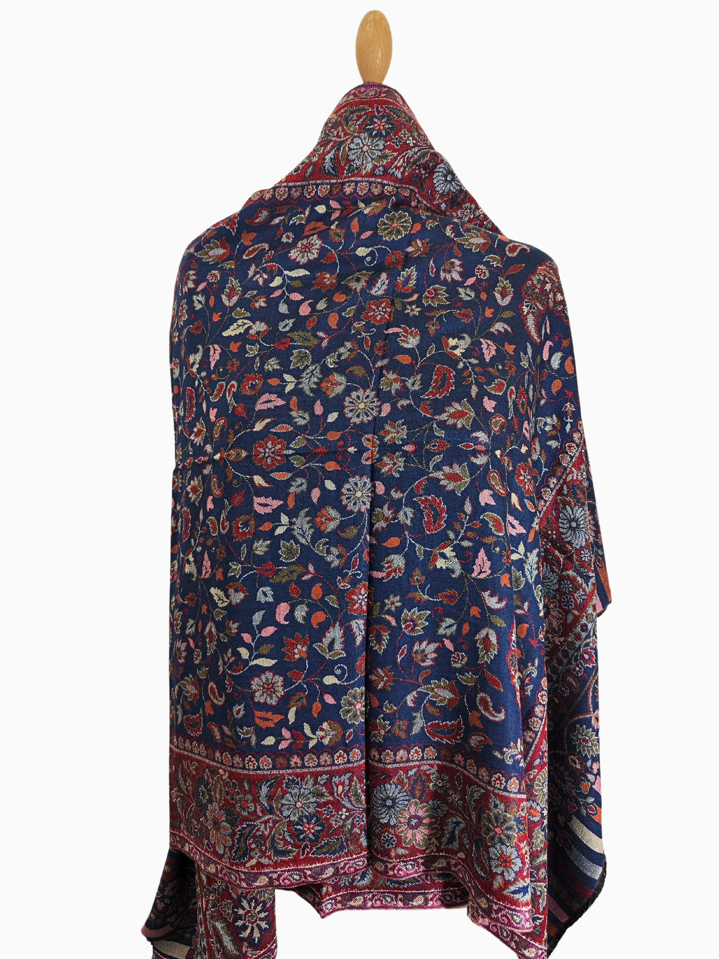 Paisley Design, Paisley Muster, Paisley Pattern, Element Silk Cotton Polyester Blend Shawl, Schal, Rot, Blau, Marineblau, Winter, Autumn, Herbst, Tuch