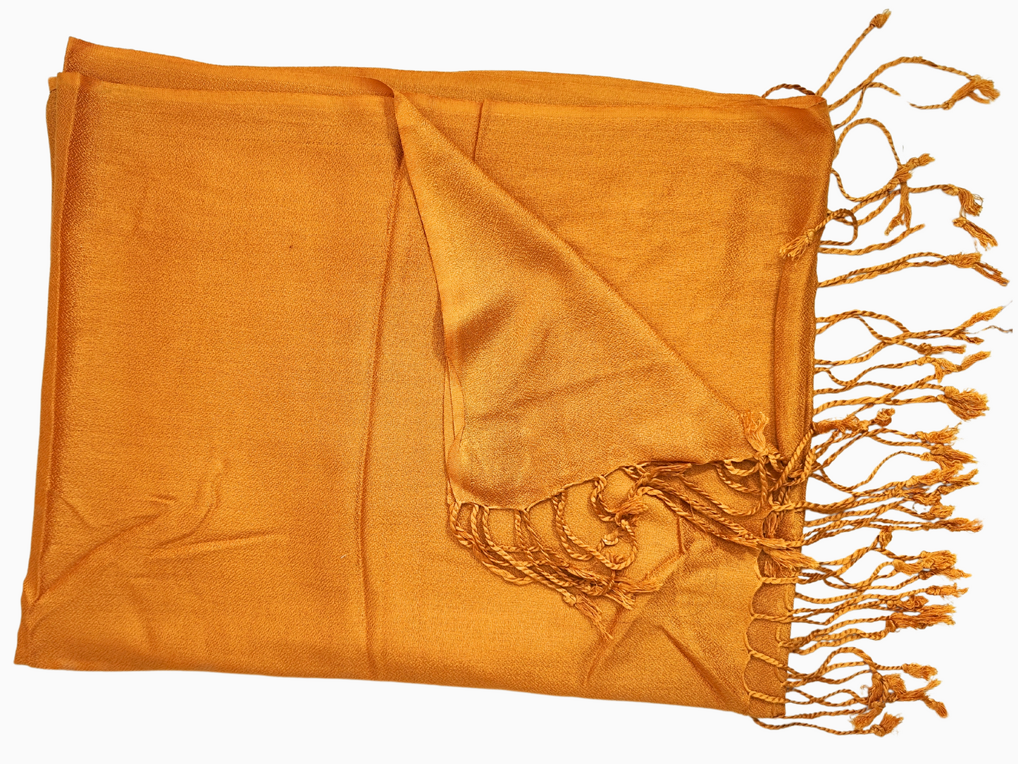 Elegant silk yellow shawl with a soft, luxurious feel and a vibrant, sunny hue