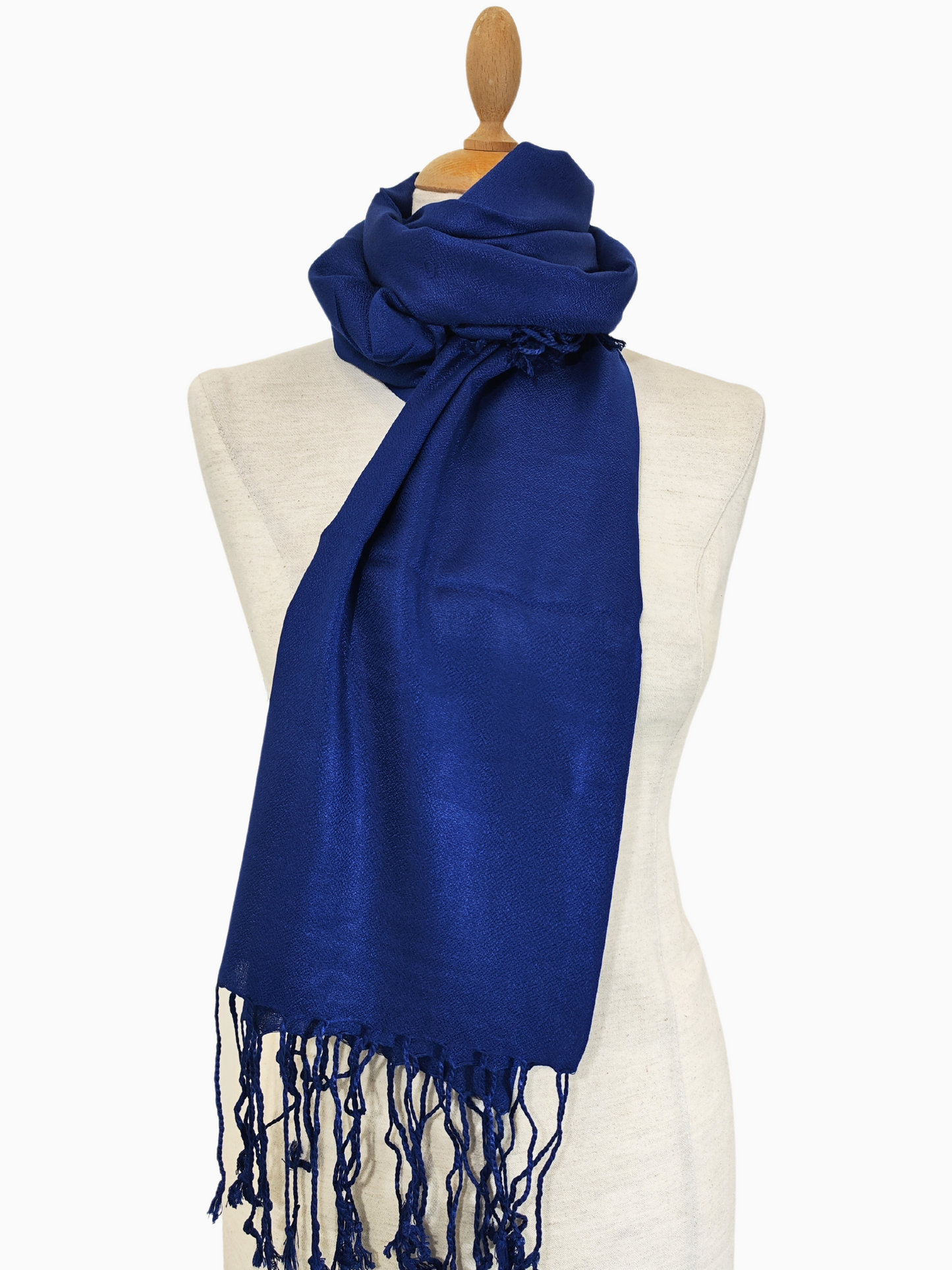 Royal Blue Silk Shawl, Luxurious Blue Silk Shawl Soft, Silky Blue Shawl